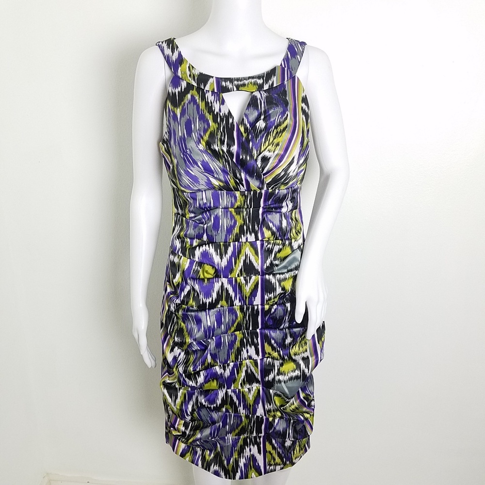 Signature by Sangria Sheath Ruched Dress 8